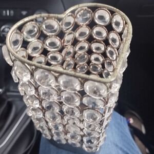Crystal Heart-Shaped Candle Holder